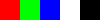 Five-band diagnostic image in red, green, blue, white, and black